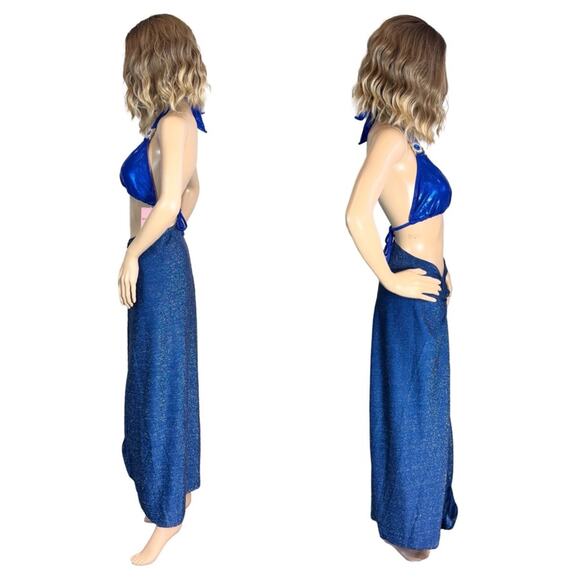 BOOHOO GLITTER TWIST SIDE SARONG SZ M $49 - Picture 6 of 7